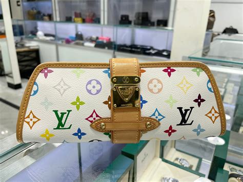 LOUIS VUITTON Monogram Multicolor Shirley White